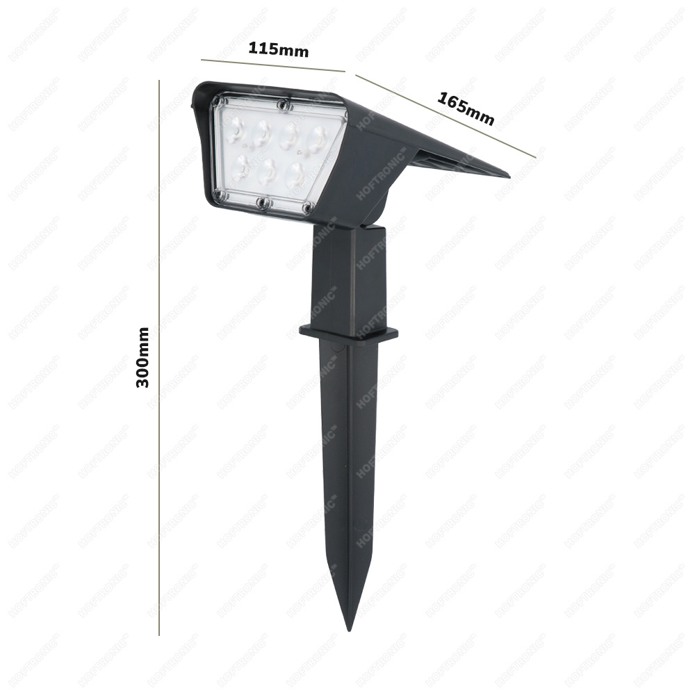 Odessa LED Solar Tuinspot 6000K daglicht wit IP65 waterdicht