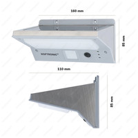 4x Burley LED Solar Wall Light with motion sensor 3 light modes 21 LEDS 3000K warm white