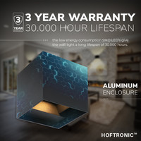 Kansas LED-Wandleuchte - 3000K warmweiß - 7 Watt - Up & Down Licht - Kubus - Für den Außen- und Innenbereich - Schwarz