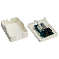 NET CAT6 Netwerkdoos opbouw universeel wit 1 poorts - STP - voor CAT6+ internetkabels - ethernet kabel - CAT kabel