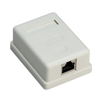 NET CAT6 Netwerkdoos opbouw universeel wit 1 poorts - STP - voor CAT6+ internetkabels - ethernet kabel - CAT kabel