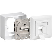 NET CAT6 Netwerkdoos opbouw universeel wit voor CAT6 internetkabels - ethernet kabel - CAT kabel - keystone geschikt - RJ45
