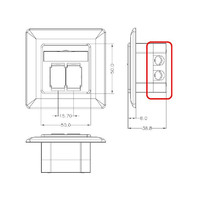 NET CAT6 Netwerkdoos opbouw universeel wit voor CAT6 internetkabels - ethernet kabel - CAT kabel - keystone geschikt - RJ45