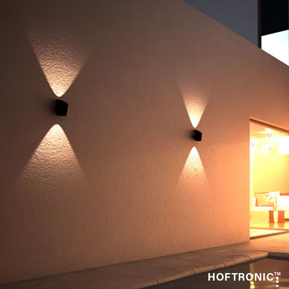 LED Wandlamp Cursa zwart Up & Down 6 Watt 3000K IP54 voor binnen en buiten