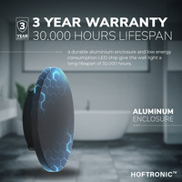 Casper LED Wall lamp Black - 3000K warm white - 6 Watt - Round - Wall lamp for indoor and outdoor use