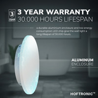 Casper XL LED Wall lamp White - 3000K warm white - 9 Watt - Round - Wall lamp for indoor and outdoor use