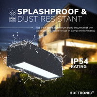LED wall light Rivera XL 24 Watt 3000K IP54 black