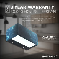 LED wandlamp Rivera M 13 Watt 3000K IP54 zwart