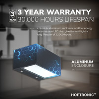 LED wandlamp Rivera S 9 Watt 3000K IP54 zwart