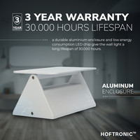 Toledo kantelbare LED wandlamp - 3000K warm wit - 6 Watt - Up & down light - IP54 voor binnen en buiten - Moderne muurlamp - Tweezijdig - Wit