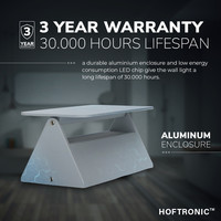 Toledo kantelbare LED wandlamp - 3000K warm wit - 6 Watt - Up & down light - IP54 voor binnen en buiten - Moderne muurlamp - Tweezijdig - Grijs