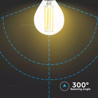 LED Filament lamp E14 fitting 6 Watt 800lm P45 extra warm wit 2700K
