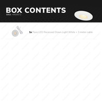 LED Inbouwspot Pavo - Wit - 3 Watt - 2700K - 260lm - Ø69 mm - Zeer dun 12mm