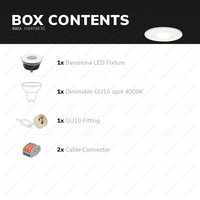Dimmable LED downlight Barcelona GU10 5 Watt 4000K IP44