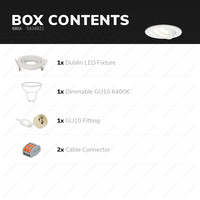 Dimmable LED downlight Dublin 5 Watt tiltable white 6400K