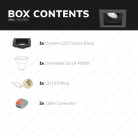 Dimmable LED downlight Durham 6.5 Watt 4000K black tiltable IP20