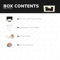 Dimmable LED downlight Durham 5 Watt 4000K neutral white tiltable IP20