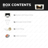 Dimbare LED inbouwspot Durham 5 Watt 2700K warm wit Kantelbaar