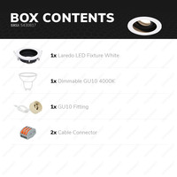 Dimmable LED downlight Laredo 6.5 Watt 4000K neutral white tiltable IP20