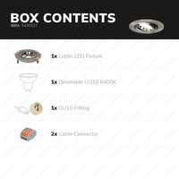 Dimmable LED downlight Lublin 5 Watt 6400K daylight white tiltable IP20