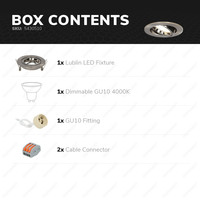 Dimmable LED downlight Lublin 5 Watt 4000K neutral white tiltable IP20