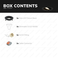 Dimbare LED inbouwspot Oslo 6.5 Watt zwart kantelbaar 4000K