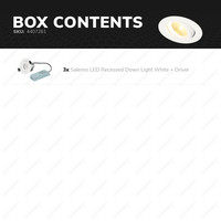 Set van 3 LED Inbouwspots Salerno wit 8 Watt 2700K IP44 kantelbaar