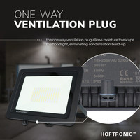 LED Fluter 100 Watt 6400K Osram IP65 ersetzt 1000 Watt 5 Jahre Garantie V2