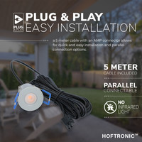 Set van 4 12V 3W - Mini LED Inbouwspot - RVS - Verzonken - Verandaverlichting - IP65 voor buiten - 2700K - Warm wit