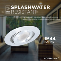 Complete veranda set 4x3W dimbare LED inbouwspots Sienna 2700K IP44 12 Volt