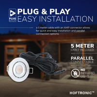 Complete veranda set 4x3W dimbare LED inbouwspots Sienna 2700K IP44 12 Volt