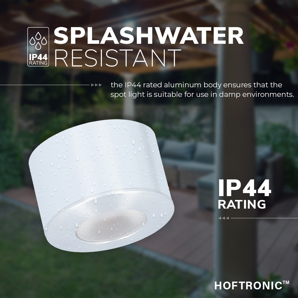 Navarra - Complete set 12x 3W Mini LED inbouwspots/Opbouwspots 12V - IP44 waterdicht - Voor veranda, carport, kapschuur, badkamer - Dimbaar Incl. RF-a
