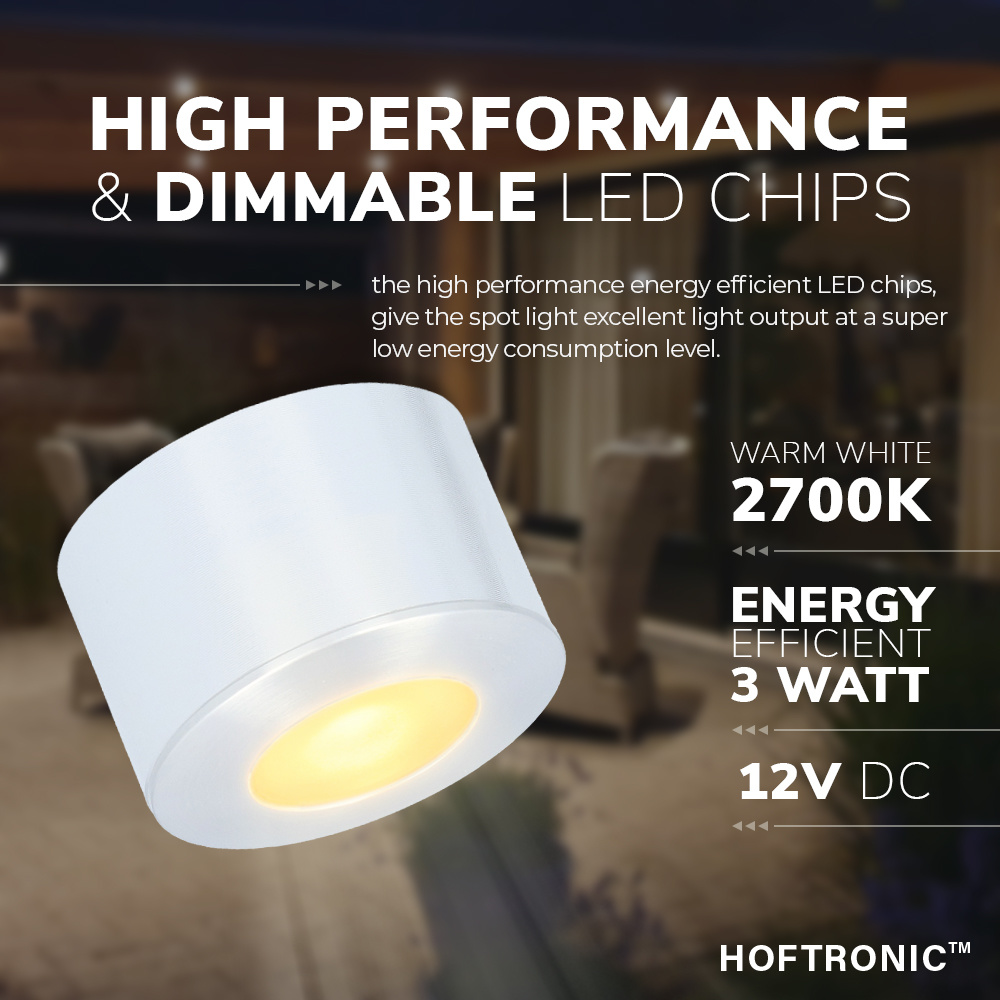 Complete set 6x3W dimbare LED in/opbouwspots Navarra IP44