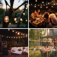 15m LED Prikkabel - String Light - 15 E27 Fittingen - IP54 Lichtsnoer buiten - excl. lichtbronnen