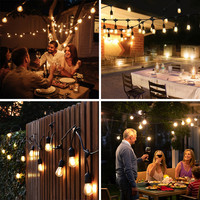 15m LED Prikkabel - String Light - 15 E27 Fittingen - IP54 Lichtsnoer buiten - excl. lichtbronnen