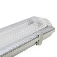 LED TL armatuur - 120 cm - IP65 - 130lm/W - incl. flikkervrije 2x18 Watt T8 LED buizen - 6000K - dubbelvoudige uitvoering
