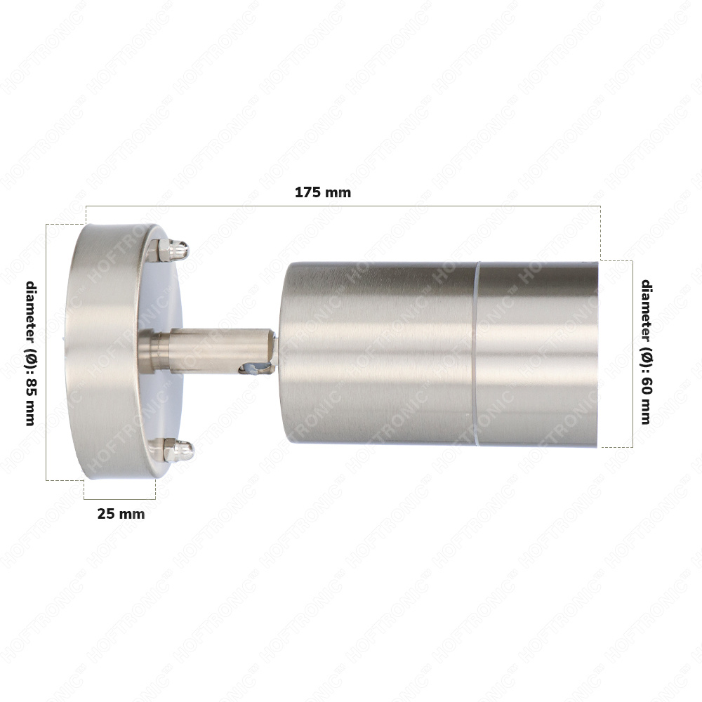 Lago kantelbare wandlamp - Dimbaar - IP44 - Incl. 4000K neutraal wit GU10 spotje - Spotlight voor binnen en buiten - Geschikt als wandspot en plafonds