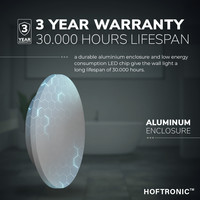 Casper XL LED Wandleuchte Grau - 3000K Warmweiß - 9 Watt - Rund - Wandleuchte für den Innen- und Außenbereich