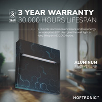 Logan LED Wall Light - 6 Watt - Dimmable - IP54 waterproof for outdoors - 3000K Warm White - Anthracite- For living rooms, bathrooms, facades, bedrooms, halls and indoor spaces