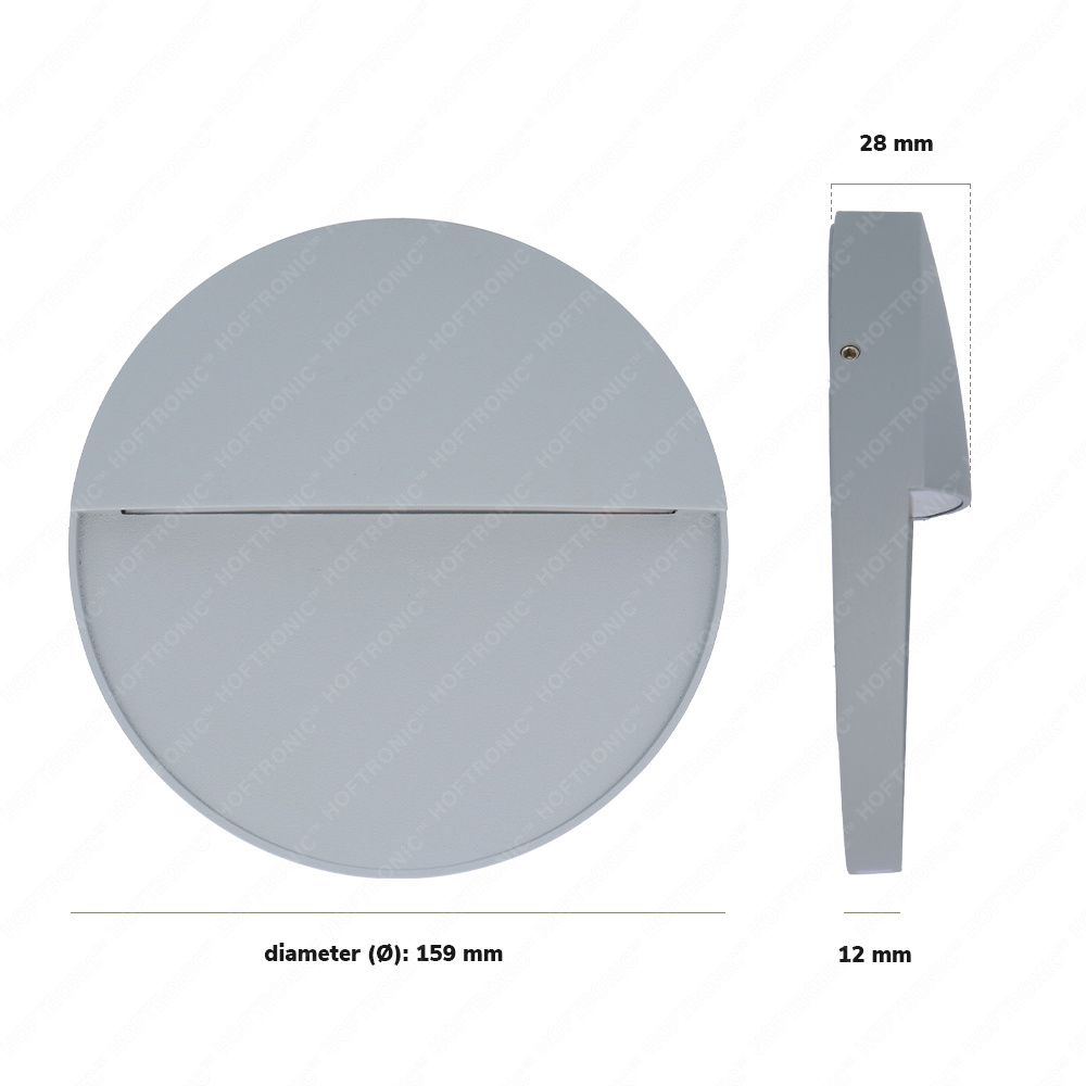 Dimbare LED Wandlamp Gary grijs 6 Watt 3000K IP54 spatwaterbestendig 3 jaar garantie voor binnen en buiten