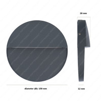 Gary LED-Wandleuchte - 6 Watt - Dimmbar - IP54 wasserdicht für den Außenbereich - 3000K Warmweiß - Anthrazit - Wandeinbauleuchten