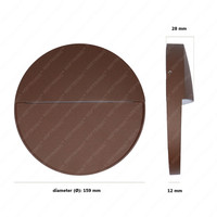 Dimmbare LED-Wandleuchte Gary Corten 6 Watt 3000K IP54 spritzwasserfest 3 Jahre Garantie 3000K