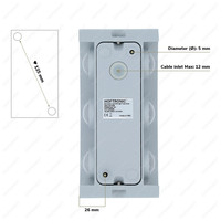Dimmable LED Wall light Tulsa Grey 6 Watt 3000K Up & Down light IP54