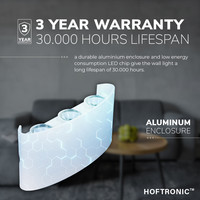 Tulsa dimmbare LED-Wandleuchte - Up & Down Licht - IP54 - 6 Watt - 3000K warmweiß - Innen und Außen - 3 Jahre Garantie - Weiß