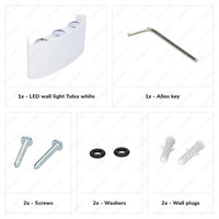 Tulsa dimmbare LED-Wandleuchte - Up & Down Licht - IP54 - 6 Watt - 3000K warmweiß - Innen und Außen - 3 Jahre Garantie - Weiß