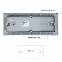 Lowa LED wandlamp - 3000K warm wit - 6 Watt - Up & down light - IP54 voor binnen en buiten - Moderne muurlamp - Tweezijdig - Grijs