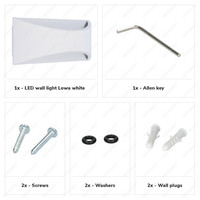 Lowa LED wall light - 3000 Kelvin warm white - 6 Watt - Up & down light - IP54 for indoor and outdoor use - Modern light - Double-sided - White