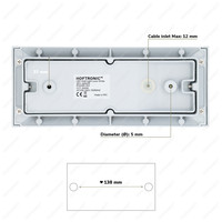 Lowa LED wall light - 3000 Kelvin warm white - 6 Watt - Up & down light - IP54 for indoor and outdoor use - Modern light - Double-sided - White