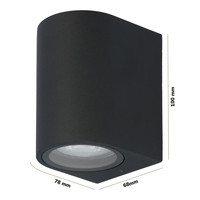 Intelligenter WiFi LED Wandleuchte Alvin Schwarz WW-CW GU10 IP65