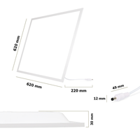 LED Panel - 62x62 cm - 25 watts - 3750lm (150lm/W) - 4000K - Flicker-free - UGR<19 - 5 year warranty